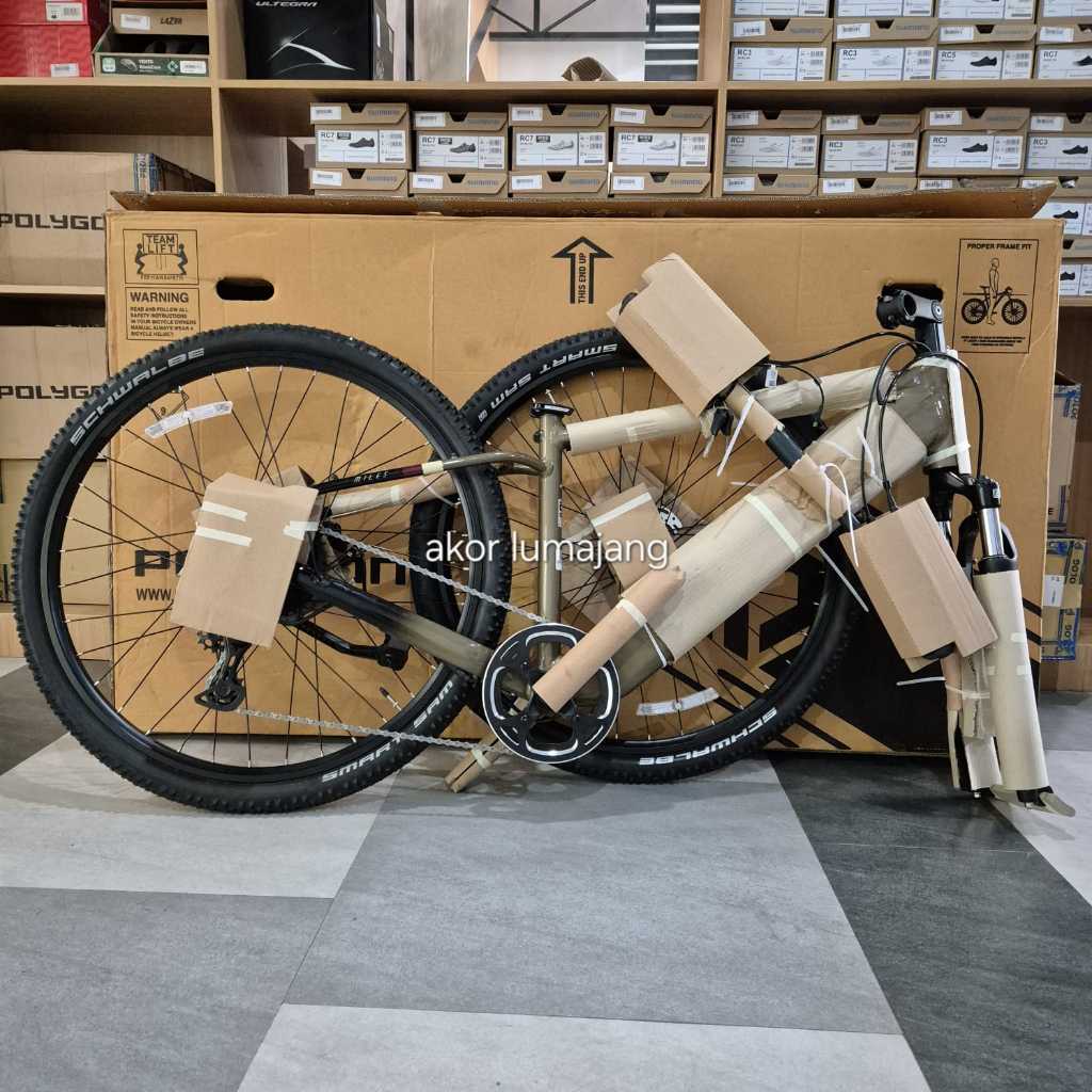 2024 / 2025 NEW POLYGON KALOSI MILES C1 HS HIGH STEP BROWN / CHARCOAL 1X9 SPEED 29 INCH HYBRID E-BIK