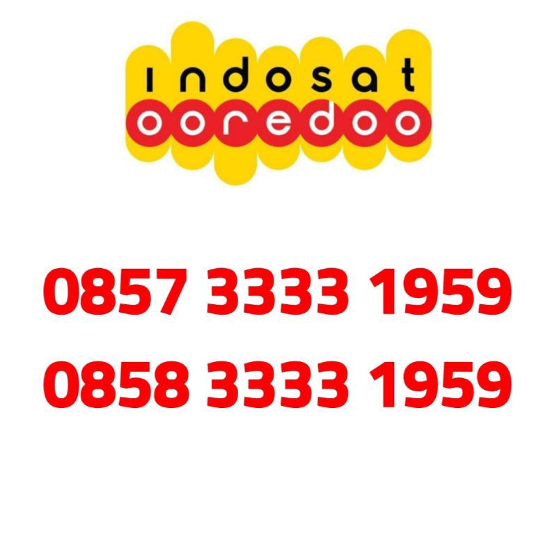 (SEPASANG) Nomor cantik im3 couple kwartet 3333 kartu perdana indosat