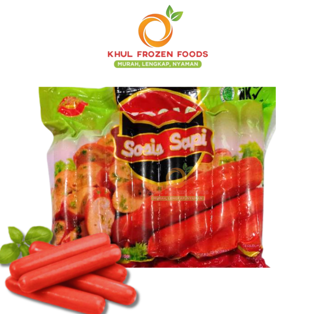 

Yona Sosis Sapi Merah 450gr/ YONA/ sosis sapi/ Sosis merah ukuran sedang