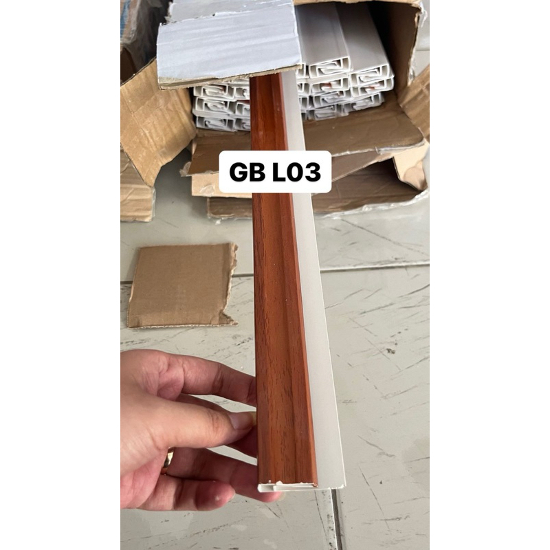Lis PVC motif kayu | Lis tutup laminate panjang 4m