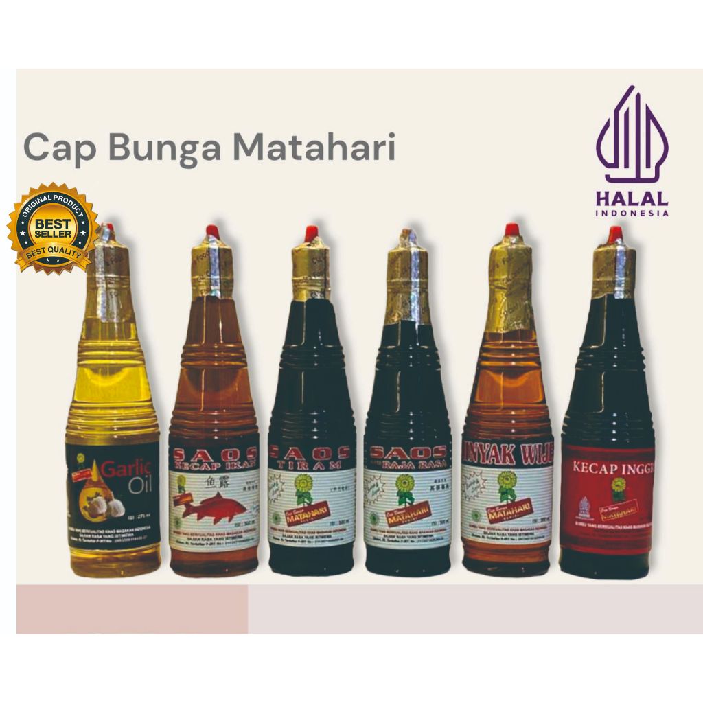 

Minyak Wijen | Saos Raja Rasa | Kecap Ikan | Saos Tiram | Kecap Inggris | Kecap Asin | Kecap Inggris