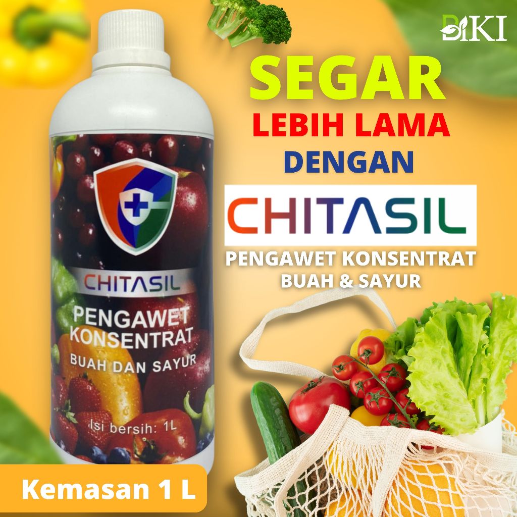 

Chitasil Konsentrat - Pelapis/Pengawet Buah Alami HALAL Chitosan Cair Konsentrat 1L