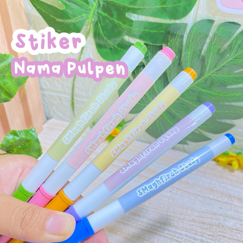 

Stiker Nama Pulpen Pensil Spidol Lucu Aesthetic (TULIS NAMA DI CATATAN)