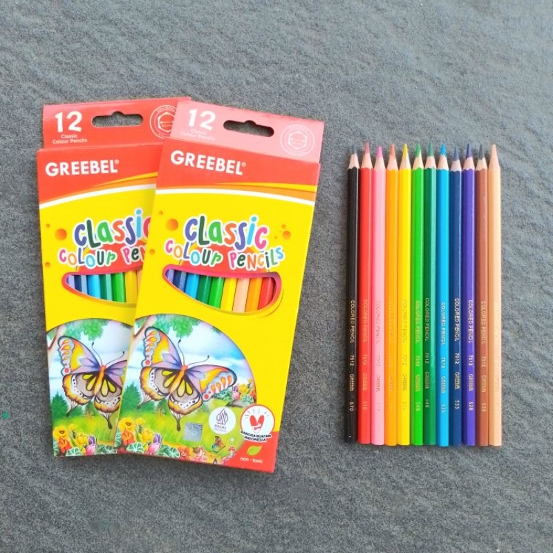 

Pensil Warna Colored Pencils Greebel 7012 12 Warna Panjang ( Set ) [ Original ]