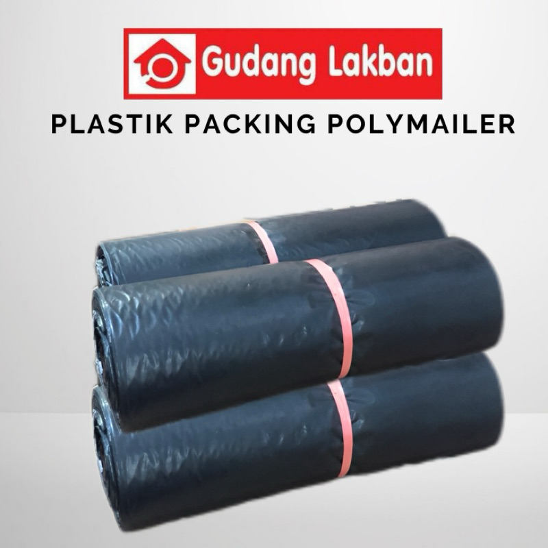 

GUDANG LAKBAN Plastik Packing Polymailer hitam - Ukuran 30 x 40 cm & 40 x 60 cm - WARNA DOVE