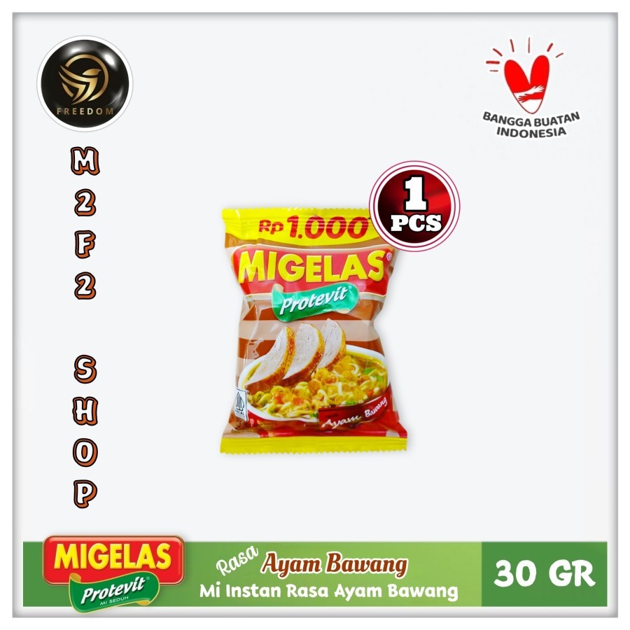 

MIGELAS Protevit Mie Gelas Seduh Kuah Rasa Ayam Bawang Sachet - 30 gr (Kemasan Satuan)