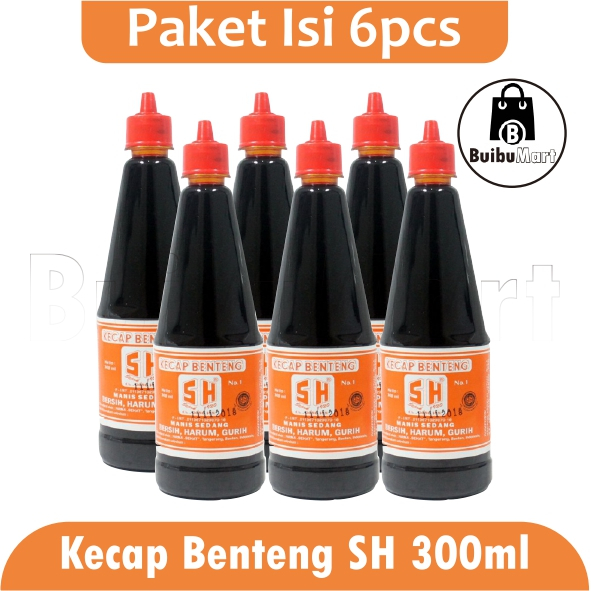 

[ Paket Isi 6 ] SH Benteng Kecap Manis Kemasan Botol 300ml