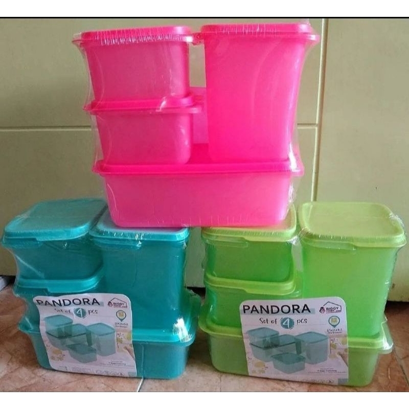 Toples neo pandora Set 4Pcs toples plastik dengan tutup