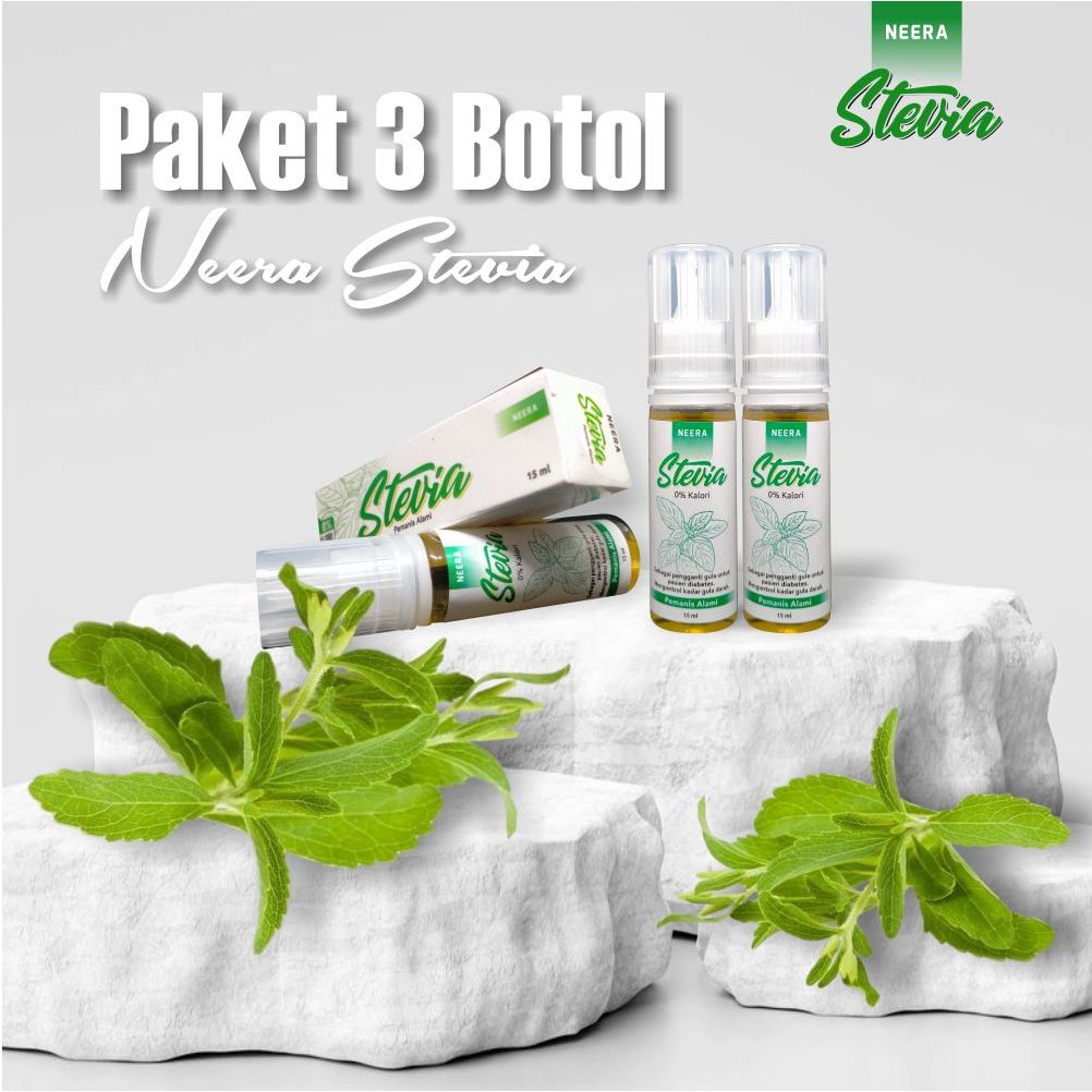 

Neera Stevia Pemanis Alami Paket 3 Botol Solusi Pengganti Gula Untuk Diabetes