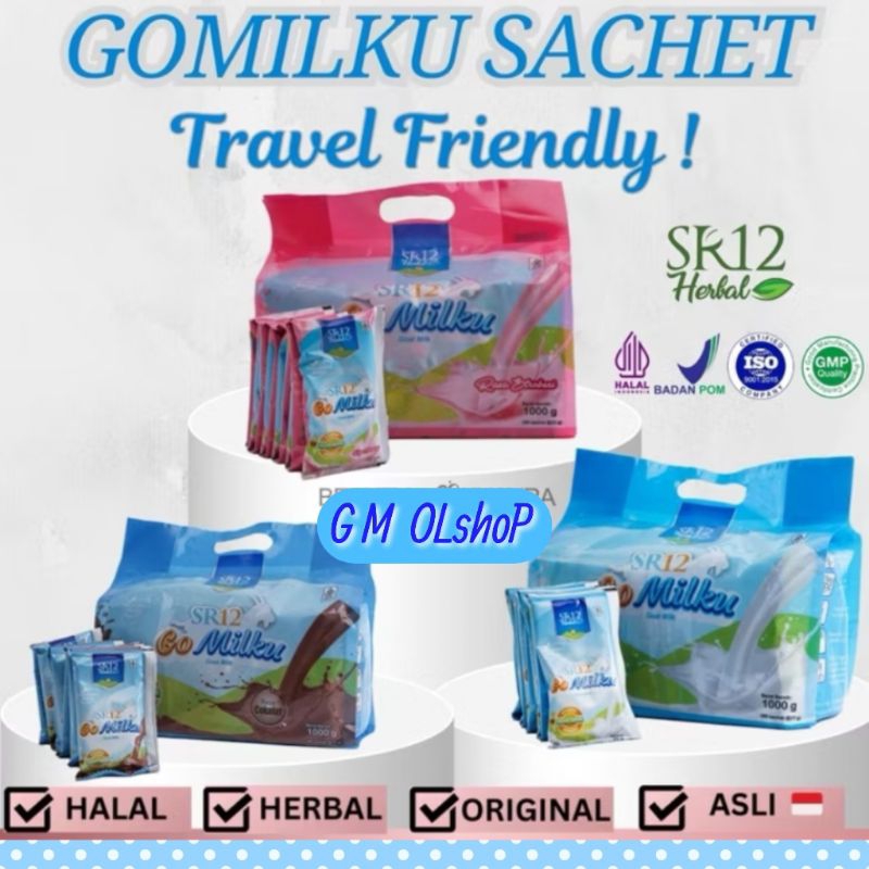 

[ORIGINAL] SR12 Go Milku Kemasan Sachet Susu Kambing Etawa Premium / Baru Kemasan Pouch Cocok Untuk Traveling / Tersedia dalam kemasan sachet, renceng dan Pack