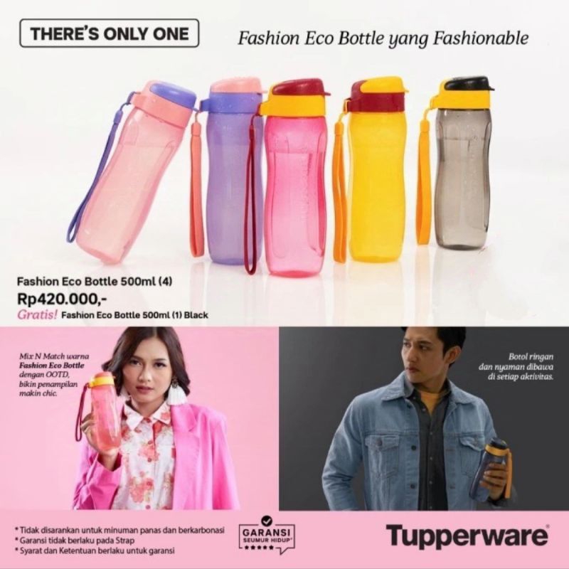 Eco botol fashion 500ml Tupperware