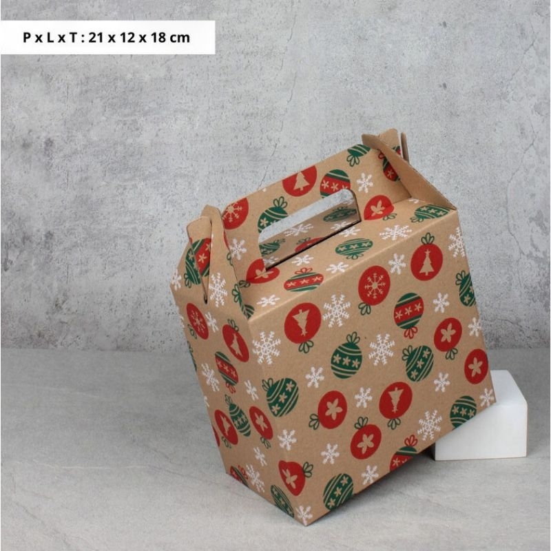 

DUS TOPLES KUE KERING / DUS GABLE DIE CUT / GIFT BOX HAMPERS NATAL ISI 10 PCS