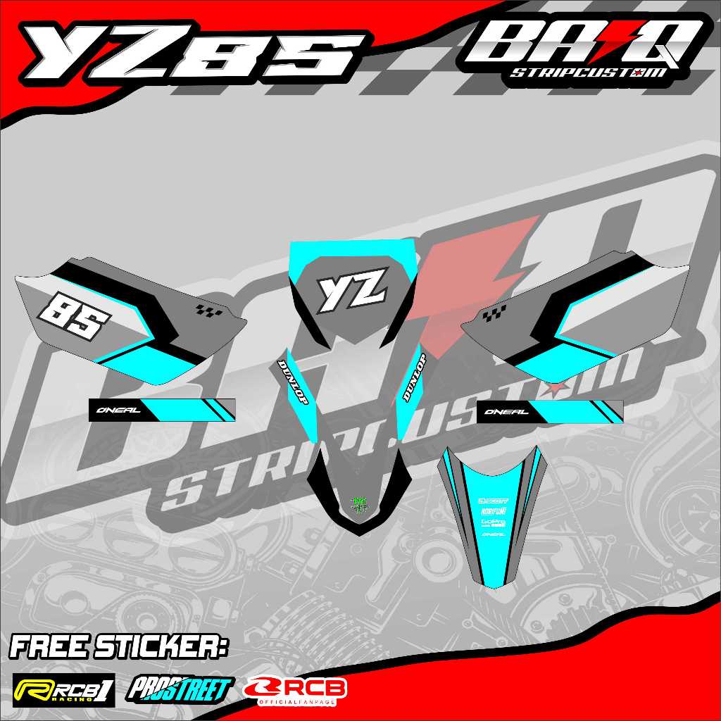 STICKER STRIPING YAMAHA YZ85 - STICKER STRIPING YAMAHA YZ85 VARIASI RACING 04