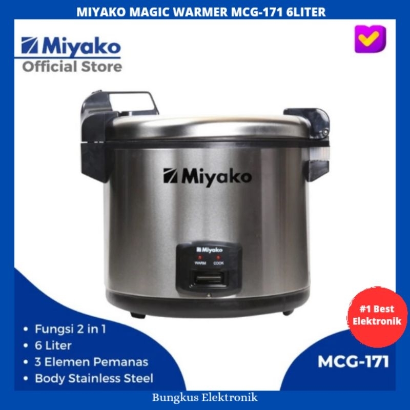 RICE COOKER MIYAKO 6 LITER MCG-171