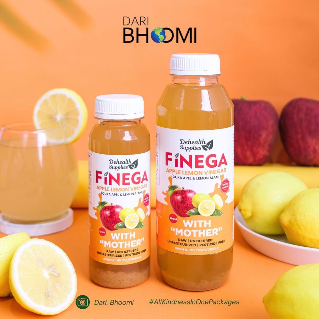 

DARI.BHOOMI FINEGA CUKA APEL LEMON 500ml plastik