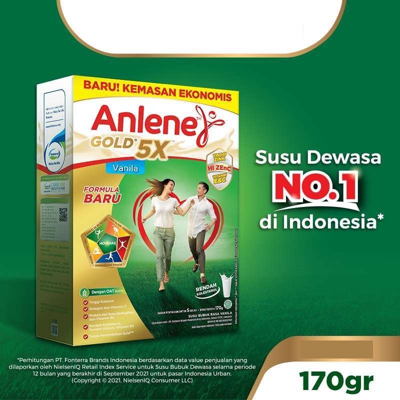 

Susu Anlene Gold 5x Ekonomis 170gr (2 Varian)