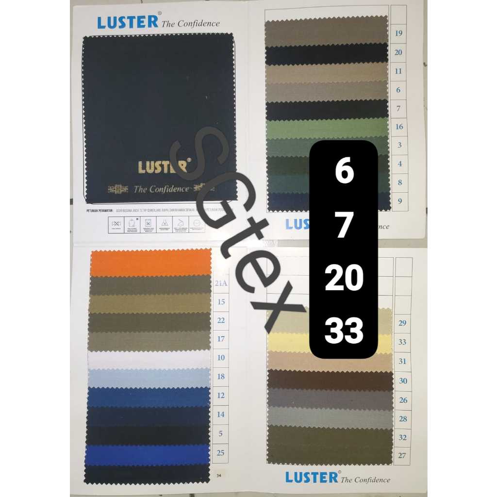 Kain Luster kotak Polri Satpam ripstop ripstok gulungan per pc