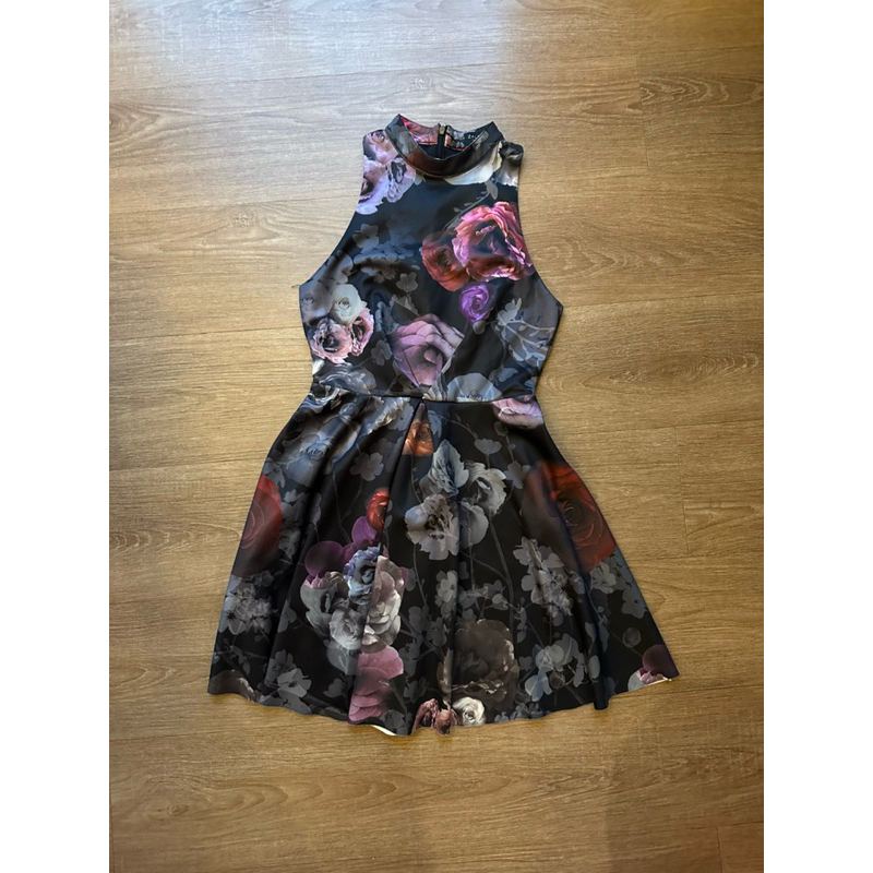 Zalora black dress cocktail dress flare dress halter neck mini dress dress pesta baju kondangan litt