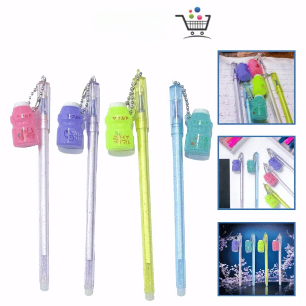 

Pena Gantungan Mainan Botol Minuman Lucu Pulpen Tinta Gel Needel Tip 0.5MM