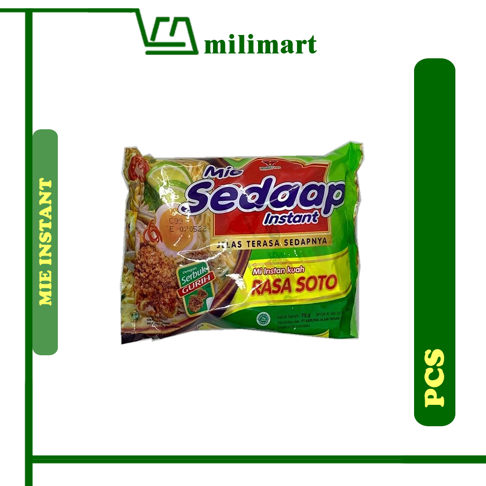 

MIE INSTANT SEDAP KUAH RASA SOTO PCS