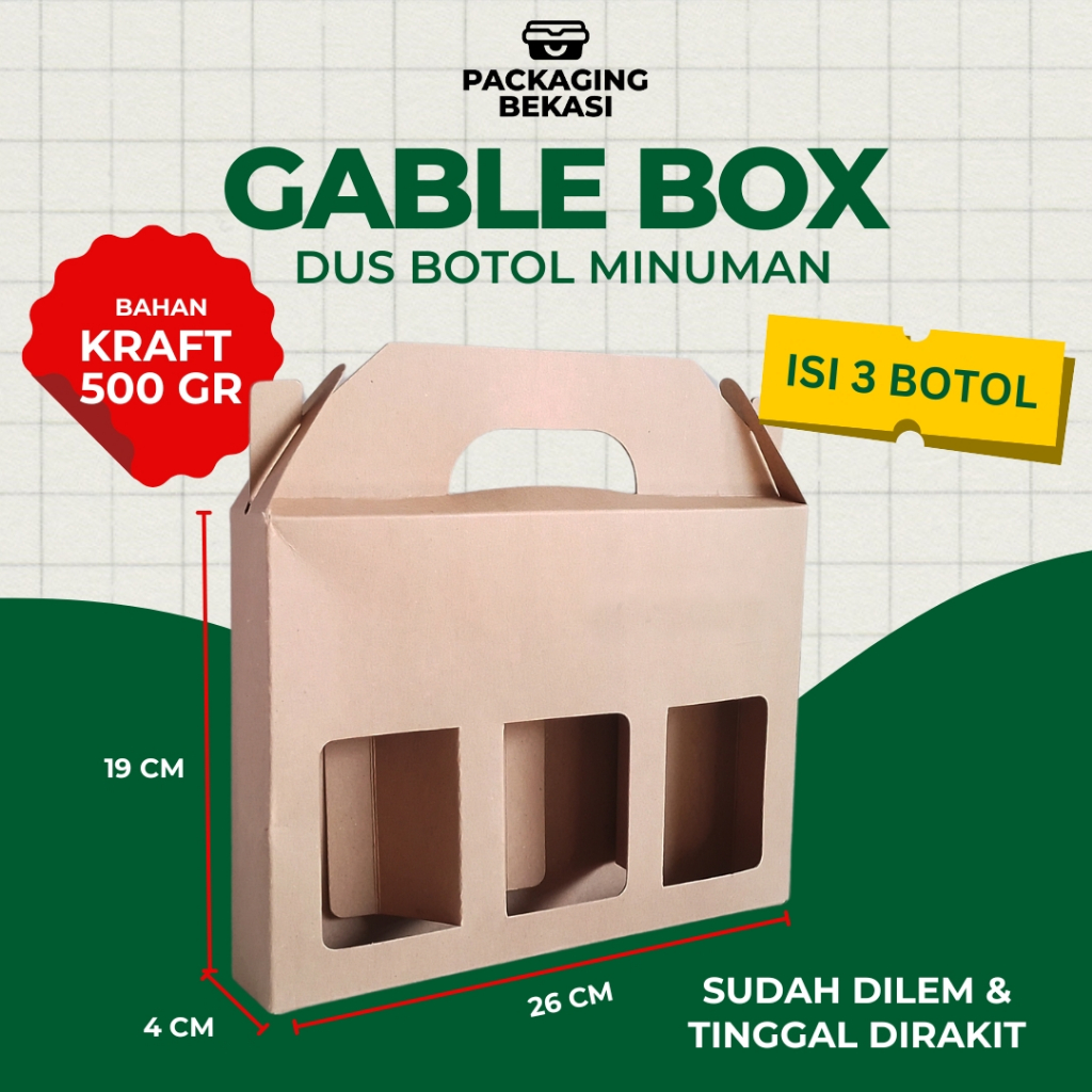 

GABLE BOX / DUS BOTOL MINUM / BOX HAMPERS / BOX JINJING / GABLE BOX KRAFT