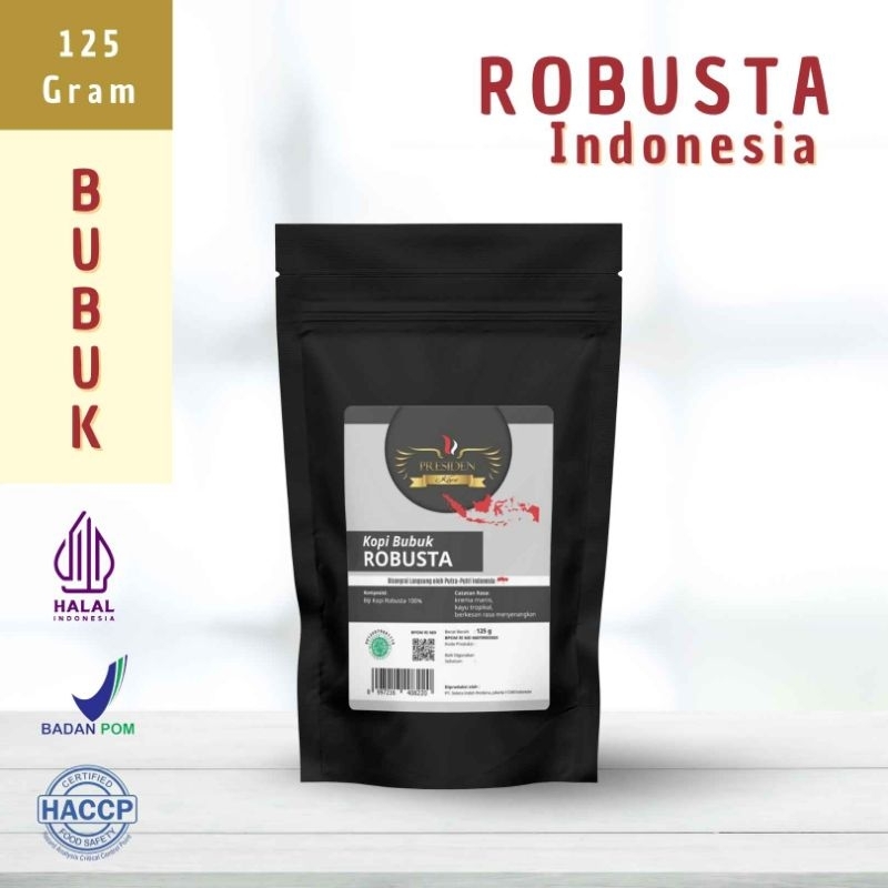 

Kopi Bubuk Robusta Indonesia - BPOM - 125 gram