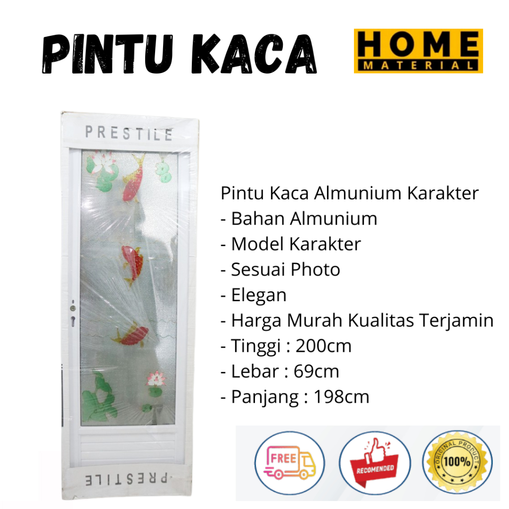pintu alumunium kaca // Pintu Kaca / Pintu Kaca Kamar Mandi / Pintu Toilet / pintu aluminium