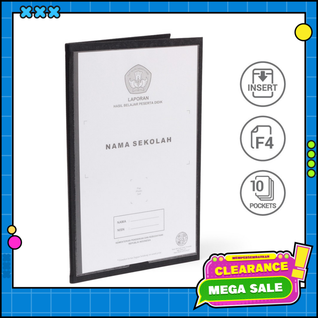 

[BMS Tangerang] Bantex Map Raport Folio Insert 10 Pocket #1021I