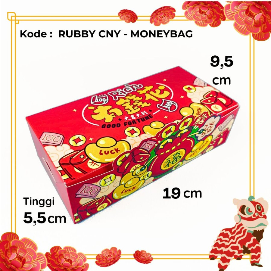 

Box Kue Keranjang Imlek 9,5x19x5.5 cm Dus Packaging Kue Imlek
