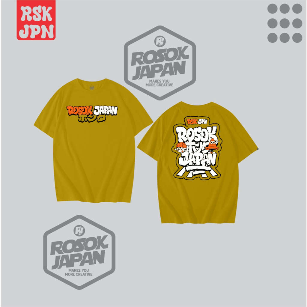 ROSOK JAPAN KAOS ROSOK JAPAN FONT COMBED FREE SETIKER