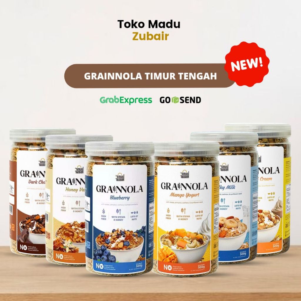 

Granola Timur Tengah 500 Gram Sereal Makanan Sehat Rendah Kalori