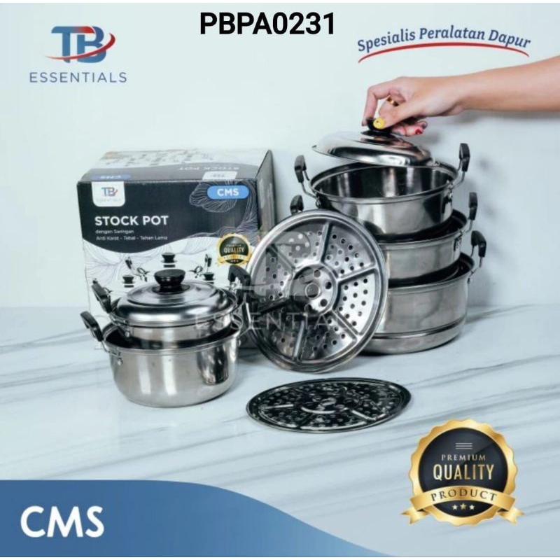 PANCI SUSUN / STOKPOT/ PANCI SET STAINLESS STEEL ISI 5