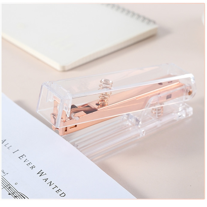 

[Artopia] Stapler Transparan Rosegold Rose Gold Estetik Staples Jepretan Penjepret