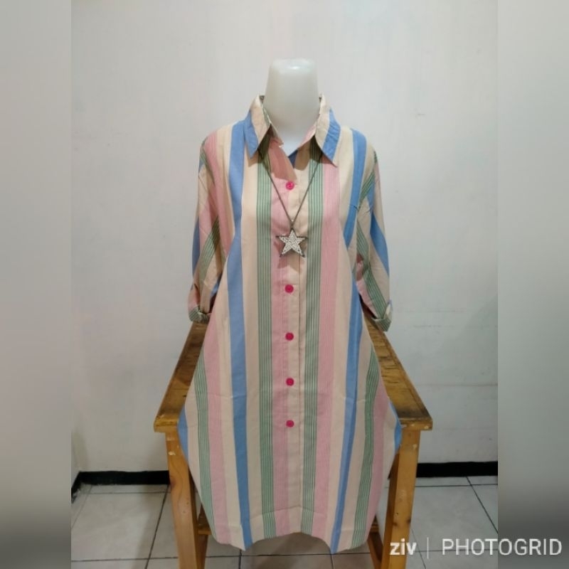 TUNIK MOTIF GARIS GARIS WANITA T1811