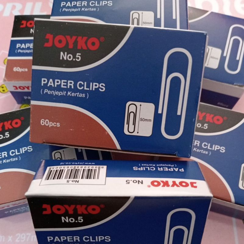 

Paper Clips No.5 1box 60pcs #Penjepit kertas