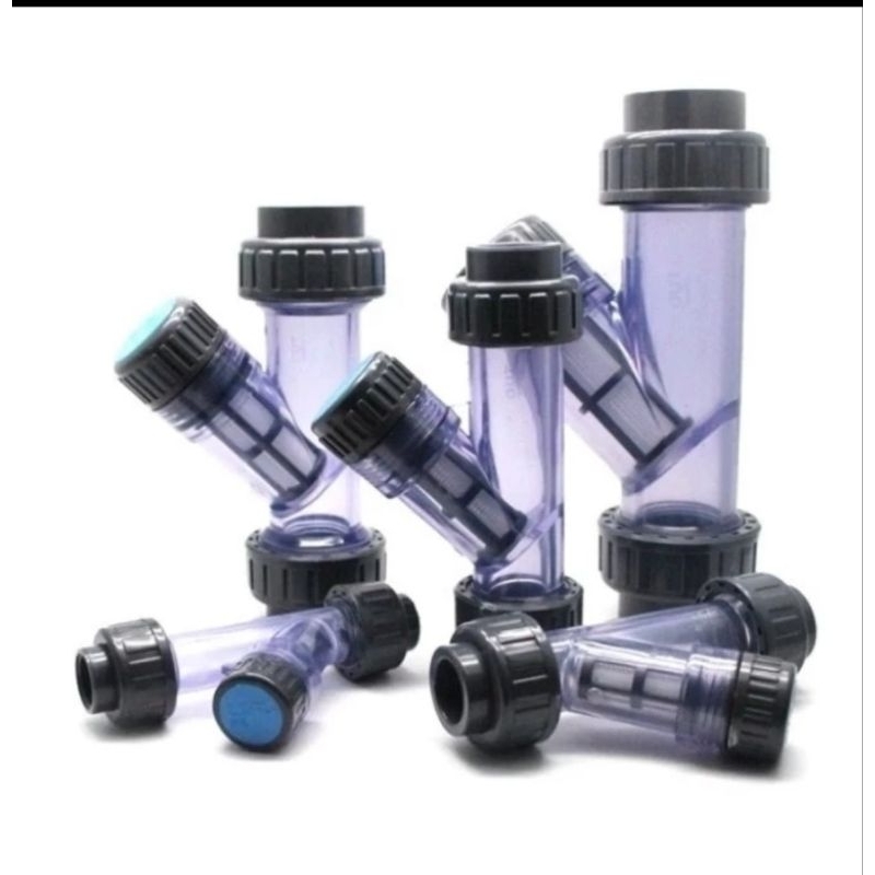 Y Strainer Clear Double Union PVC Fitting PVC Pipa PVC