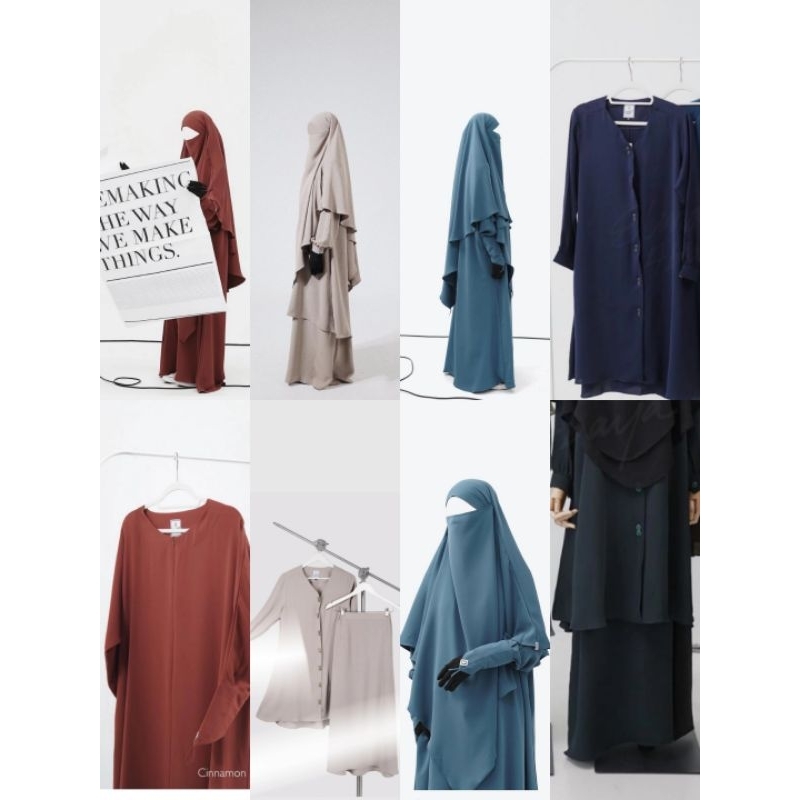 Elmadina Abaya Jakarta Set / Jakset elmadina abaya warna Black Mazen PRELOVED Luna Abaya deep blue s