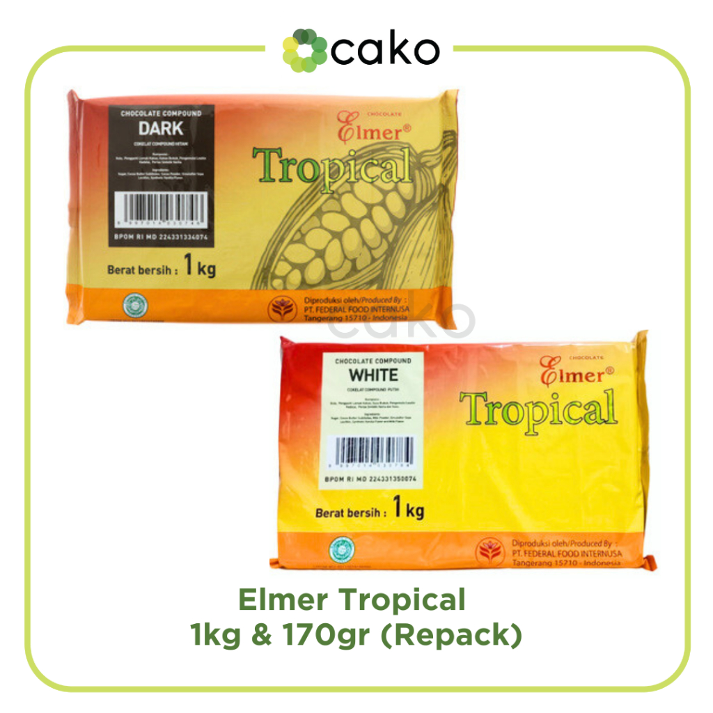 

(REPACK & FULL) Elmer Chocolate Compound / Elmer Coklat Batang / 1kg & 170gr