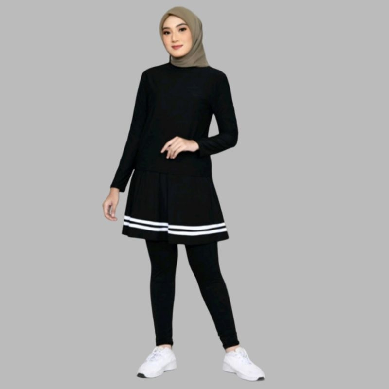 CELANA OLAHRAGA WANITA LEGGING ROK PREMIUM JUMBO / Legging Rok Olahraga Wanita Skirt Sport Jogging R