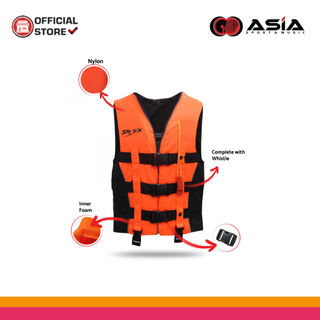 Vest Rompi Renang Sharx | Rompi Renang | Pelampung Jaket Vest + Peluit Lv-065