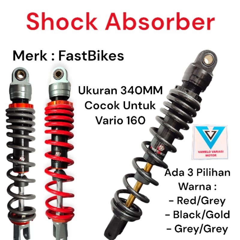 Shockbreaker Shock Belakang Vario 160 340MM FastBikes Monoshock Vario 160