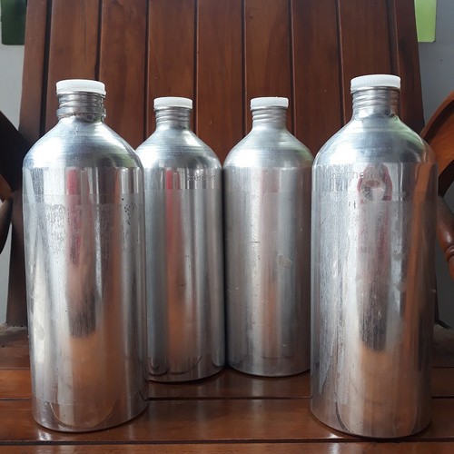 Jual botol kaleng parfum BEKAS 1 liter aluminium polos buat bibit parfum