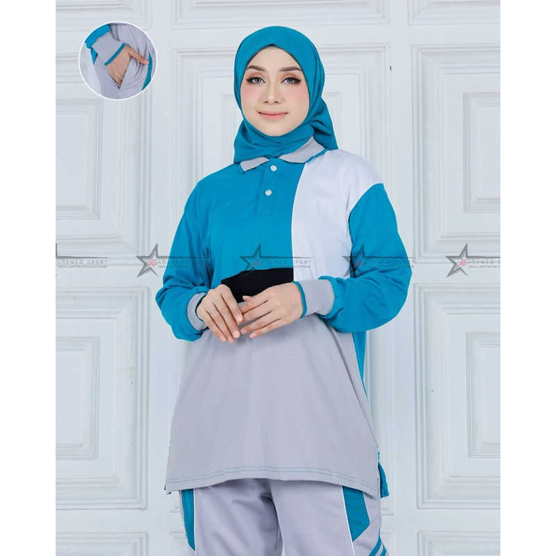Baju Olahraga Senam / Atasan Koas Senam Wanita Lengan Panjang Terbaru