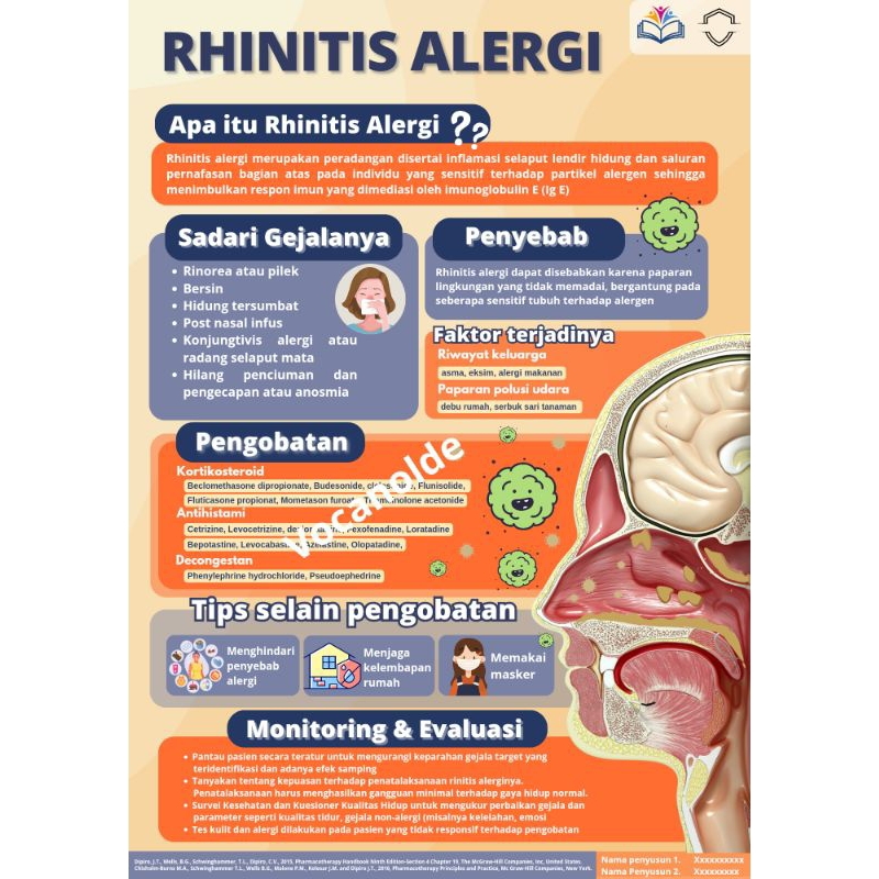 Flyer sosialisasi kesehatan ALERGI RHINITIS