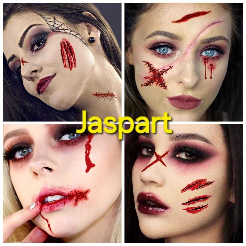 Stiker Tattoo Scar for Hallowen| Tato Temporer | Waterproof STICKER HALLOWEEN TATO HALLOWEEN