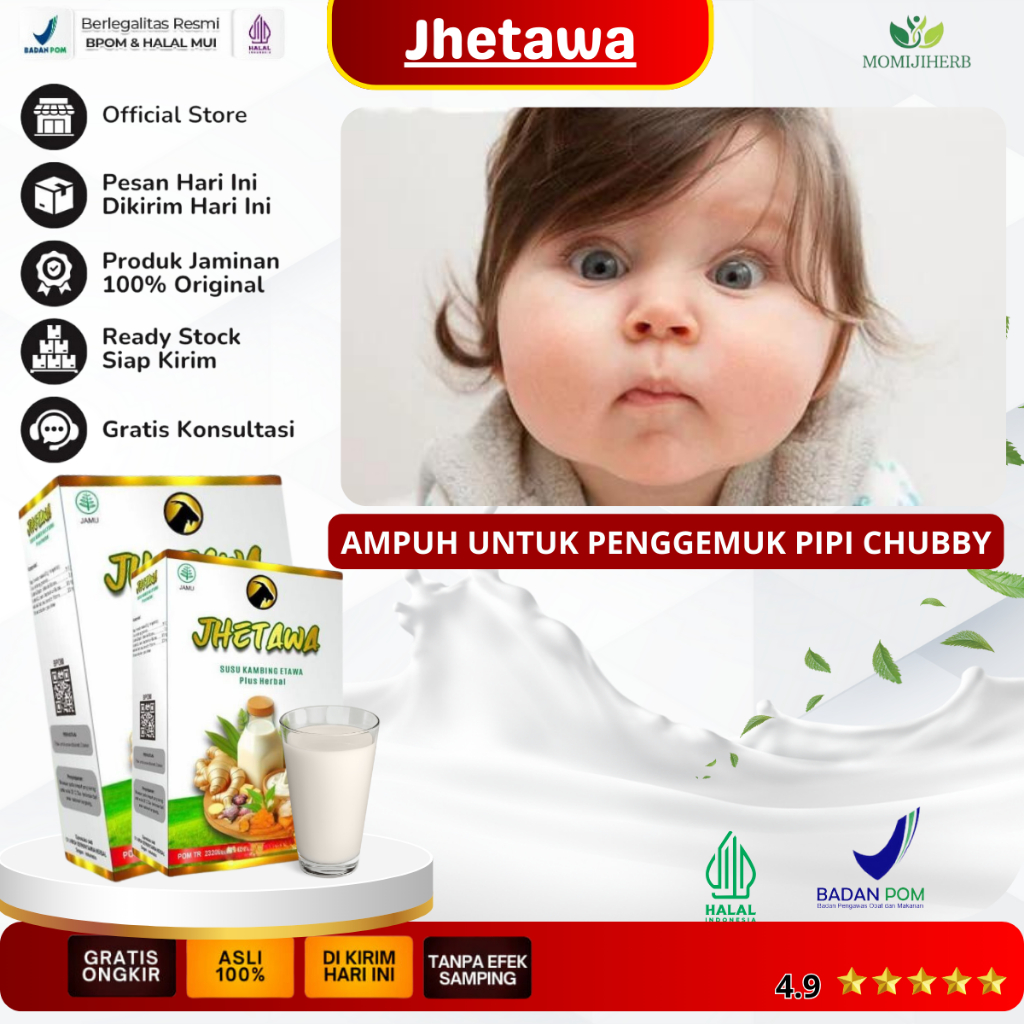 Obat Penggemuk Pipi, Pipi Tembem, Pipi Chubby, Penambah Berat Badan, Suplemen Penambah Nafsu Makan, 