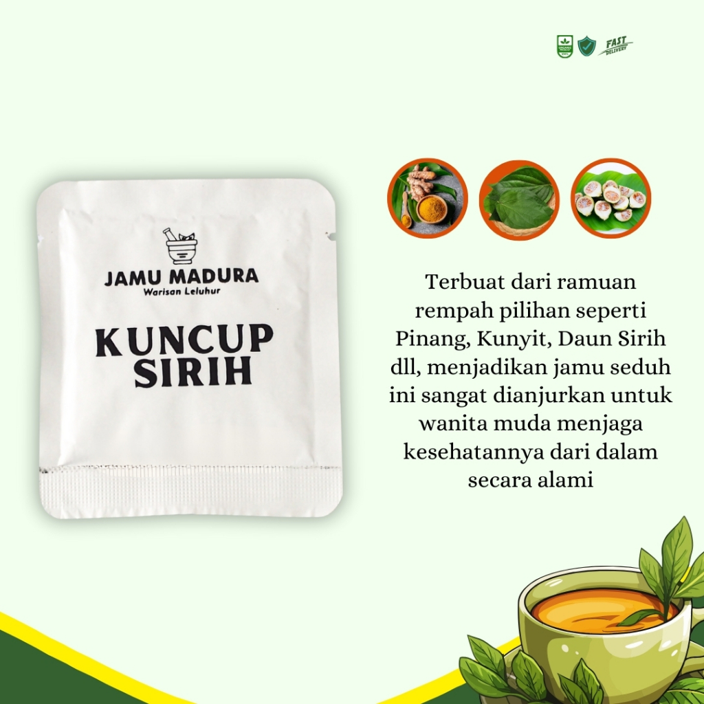 

Jamu wanita galian singset Kuncup Sirih wajah cerah susut perut ramuan madura