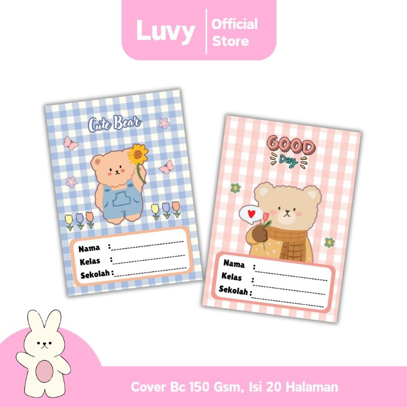 buku tabungan karakter beruang lucu / buku tabungan karakter lucu / tabungan karakter