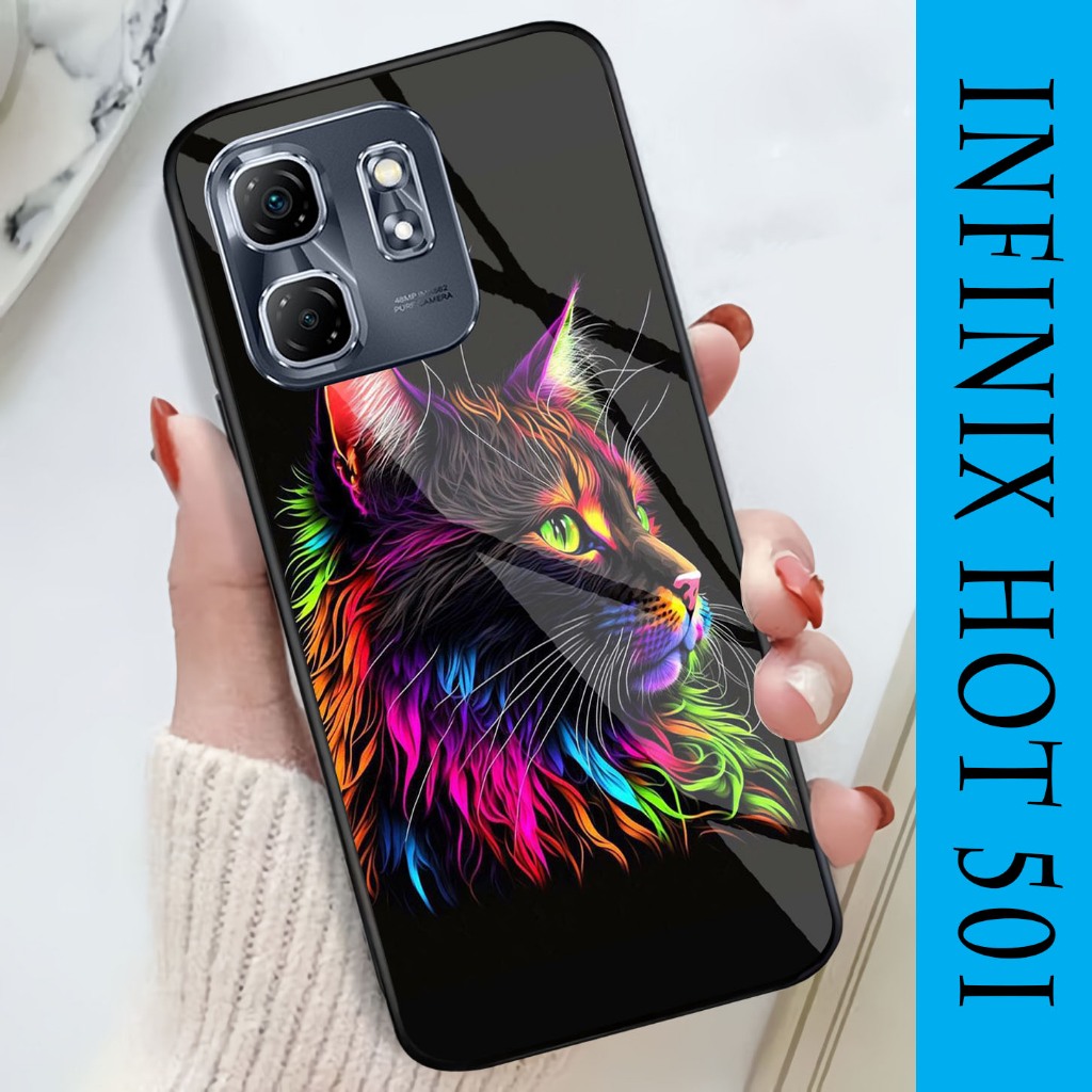 Softcase Glossy Glass Infinix Hot 50i Terbaru [GSC6 ] Casing Handphone Infinix Hot 50i - Pelindung H
