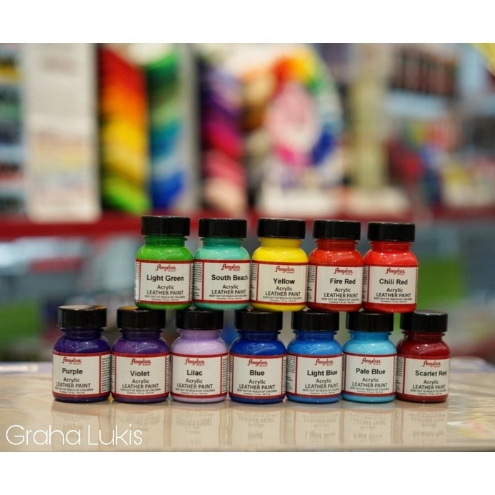 

ANGELUS Acrylic Leather Paints 1oz Varian 1 BROWN ART N4S2